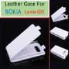 Leather Flip Cover Case Stand Nokia Lumia 820 Smartphone White