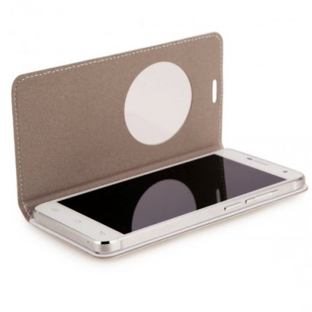 Original Protective Case S-View Flip Cover for DOOGEE Iron Bone DG750 Smartphone White