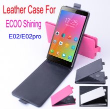 Flip Leather Cover Stand Case for ECOO E02 Pro Shinning Smartphone Black