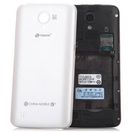 K-Touch T6 Smartphone Android 4.0 LC1810 Dual Core 4GB 4.5 Inch 5.0MP Camera GPS- White