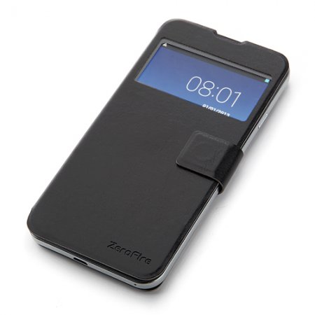 ZeroFire S-View Flip Cover Case for ZOPO C2 ZP980 ZP80+ Smartphone- Black