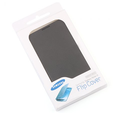 Portable Leather Flip Case Cover for Samsung Galaxy Note III Black