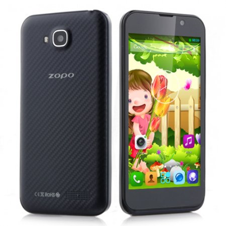 ZOPO ZP700 Cuppy Smartphone MTK6582 Quad Core 1.3GHz Android 4.2 4.7 Inch 3G GPS OTG OTA- Black