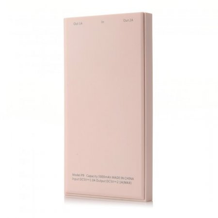 5000mAh Water Element P9 Power Bank Li-polymer Core for Devices Pink