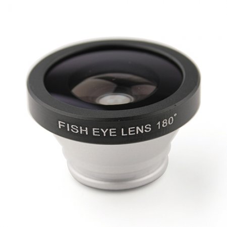 H8002 Clip Fish Eye Lens Detachable Lens for Mobile Phone Tablet PC