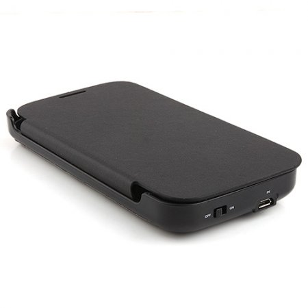 3800mA Battery Case Power Pack Case Cover For for Samsung Galaxy S4 Black