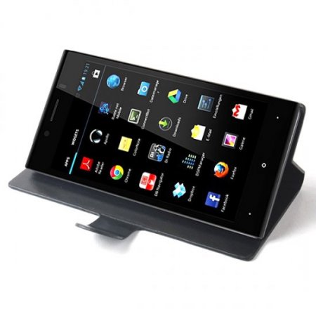 Fashion Leather Flip Case Cover for NEO M1 Smartphone Black