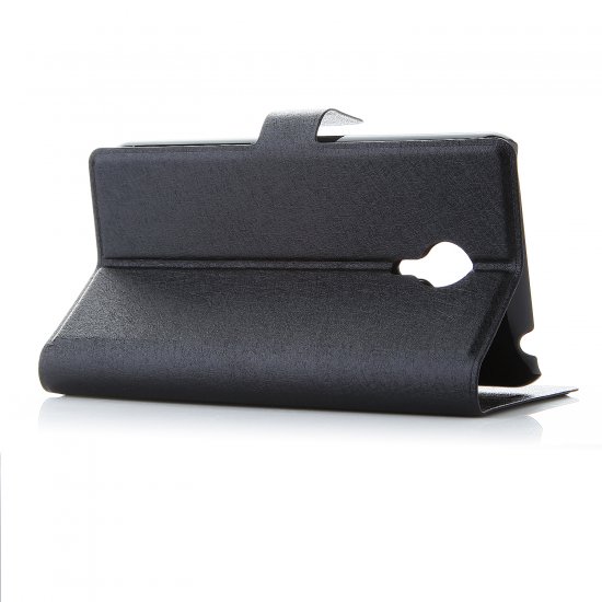 Flower Show Leather Flip Cover Stand Case for MEIZU MX4 Smartphone Black