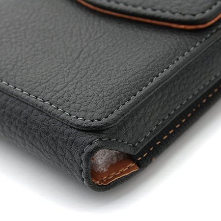 Flip Style Protective Leather Case Cover for Samsung Galaxy Note i9220 N7100 Black