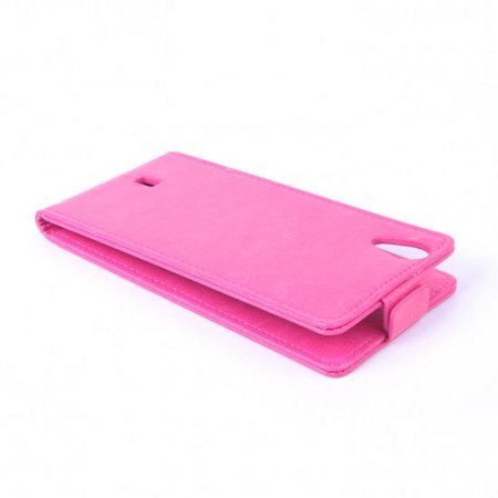 Leather Flip Cover Case Stand for Leagoo Lead 3 Smartphone Pink
