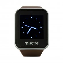 MIFone W15 2.5D Sapphire Glass Smart Bluetooth Watch 1.5" Screen TPSiV Safe Strap Brown