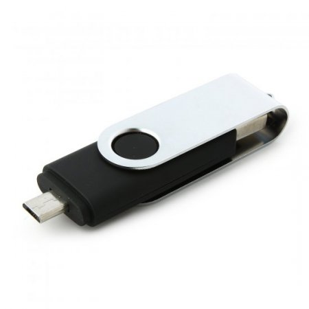 Portable 4GB USB 2.0 OTG Mobile And Computer Flash Drive Black