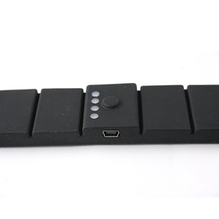 Power Bank Wrist 1500mAh Battery Charger Mini USB Port Black