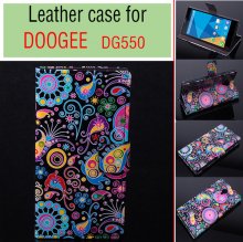 Fashion Painting Jellyfish Flip Cover Stand Case For Doogee DG550 Smartphone