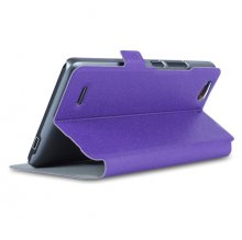 S-view Flip Cover Case Stand for ZTE Nubia Z7 Max Smartphone Purple