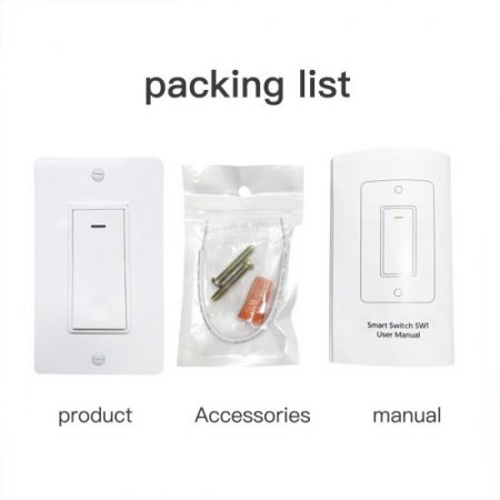 Tuya wifi smart switch SW1,Support Tmall Genie/Alexa/GoogleHome,smart Schedule,Remote and Voice Control (4 Pack)