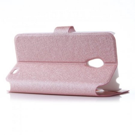 Fashion Flower Show Leather Stand Case Cover for MEIZU MX2 Smartphone Champagne