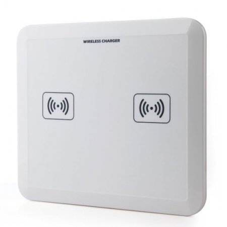 QI 6.6 Inch 2-in-1 Wireless Charger for QI Standard Smartphone White