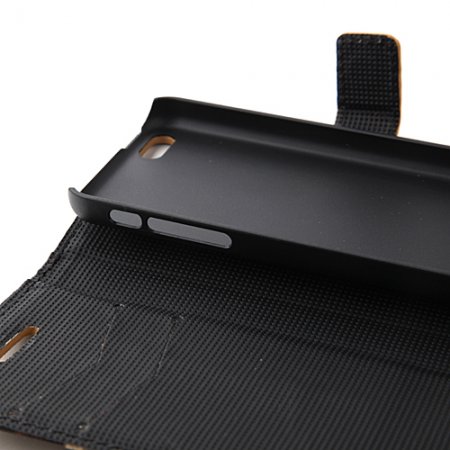 Magnetic Closure Protective Flip Cover Stand Litchi Stripe Leather Case for iPhone5c