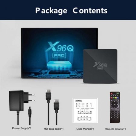 X96Q Pro QHDTV IPTV Box Android 9.0 Allwinner H313 4K Set top Box