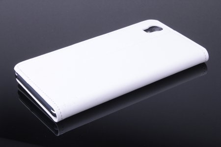 Leather Flip Cover Case Stand for Elephone G7 Smartphone White