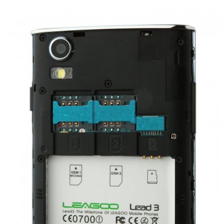 Leagoo Lead 3 Smartphone Android 4.4 MTK6582 4.5 Inch QHD Screen 3G GPS Black