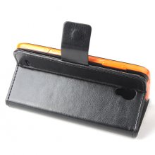 Protective PU Leather Flip Case for JIAYU G2F Smartphone Black