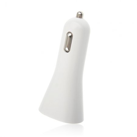 Rocket Style Dual USB Car Charger White
