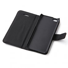 Magnetic Closure Protective Flip Cover Stand Litchi Stripe Leather Case for iPhone5c