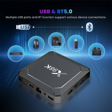 X98K Set Top Box Android 13.0 Rockchip RK3528 WiFi 6 BT5.0 HDK 10+ 8K HEVC 1000M Ethernet Multi-Language Android TVBOX