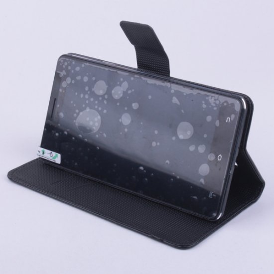 Flip Leather Cover Stand Case for ECOO E02 Pro Shinning Smartphone Black