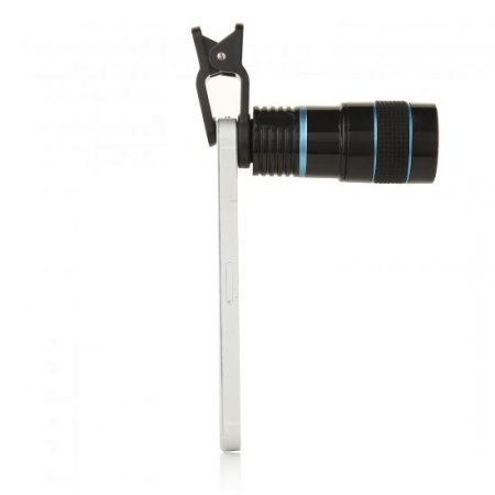 LIEQI LQ-007 8X Zoom Mobile Phone Telescope Lens with Universal Clip Blue