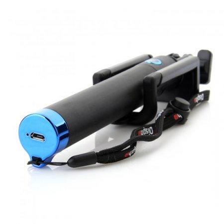 Dispho Original Bluetooth Selfie Stick Integrated Foldable Smart Shooting Aid Blue