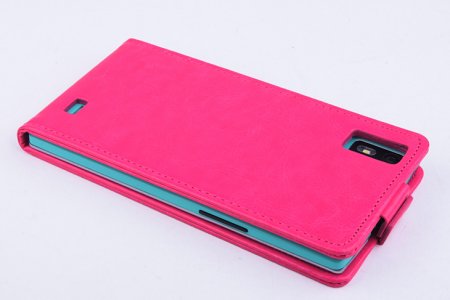 Leather Flip Cover Stand Case for Elephone G4 Smartphone Rose