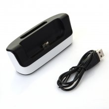 Practical 2-In-1 Dock Station Charger For Samsung Galaxy Note 3 Smartphone White