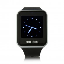MIFone W15 2.5D Sapphire Glass Smart Bluetooth Watch 1.5" Screen TPSiV Safe Strap Black