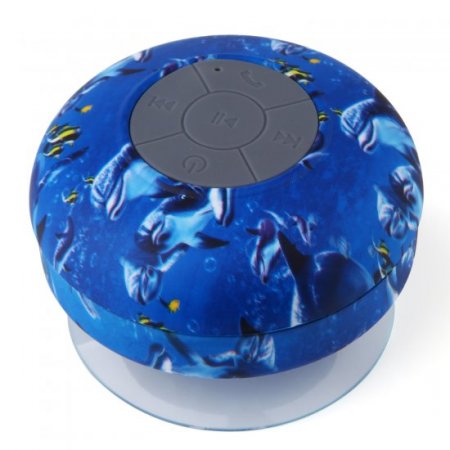 Mini Waterproof Stereo Wireless Bluetooth Speaker Handsfree with Suction Cup Blue Ocean
