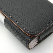 Magnetic Closure Protective Leather Case Cover for iPhone 4/4S Sony ST25i HTC ONE V Black