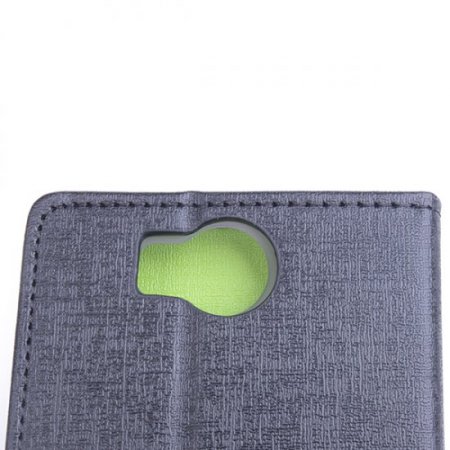 Leather Flip Contract Color Cover Case Protect Case Stand for InFocus M530 Black