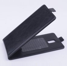 Leather Flip Cover Stand Case for DOOGEE DG580 Smartphone Black