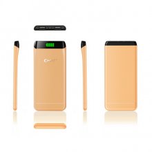 Cager S15 5500mAh Ultrathin Double USB Power Bank for Smartphones Tablet PC Golden