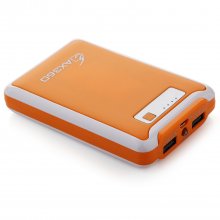 AX360 11000mAh Dual USB Power Bank for iPhone iPad Smartphone Oragne