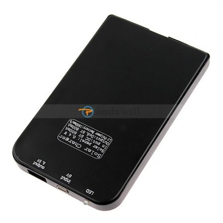 P1100F Solar Mobile Charger Bulit-in1500Amh Lithium Battery Black Color