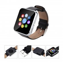 Zeblaze Rover Smart Watch Toughened OGS Panel MTK2501 BT Premium Leather Strap Silver