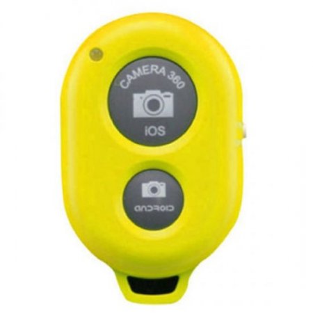 Bluetooth Remote Shutter Camera Control Self-timer for iOS Android Smartphone Yellow