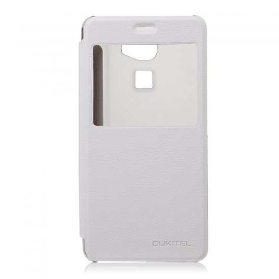 Original Protective Case S-view Flip Cover Case for Oukitel U8 Smartphone White