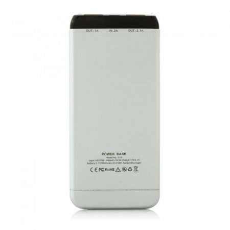 Cager S15 5500mAh Ultrathin Double USB Power Bank for Smartphones Tablet PC White