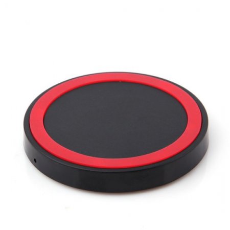 Q5 Portable Mini Wireless Charger Pad for Qi Compliant Devices Red&Black