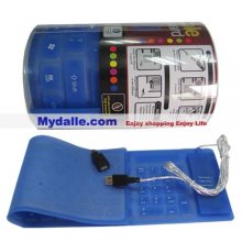 109keys Flexible keyboard silicone keyboard washable foldable full size usb ps2 keyboard