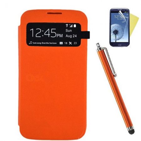 New Flip PU Leather Case Cover Smart Wake View For SAMSUNG GALAXY S4 S IV i9500